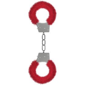 Ouch! Beginner's Furry Handcuffs-Red