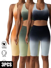 3 Pack Women Workout Shorts Scrunch Shorts Seamless High Waisted Contour Gym Yoga Biker Shorts (Option: 3PACK1-S)