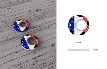 Creative Football World Cup Fidget Spinner Toy Keychain Hand Spinner Anti-Anxiety Toy Relieves Stress Finger Spinner Keychain Bottle Opener Kids Toy (Style: FR, Quantity: 1pc)