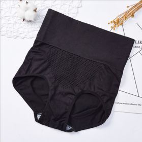 Japanese Honeycomb Briefs Seamless High Waist Shaping Pants (Option: Black-Free Size)